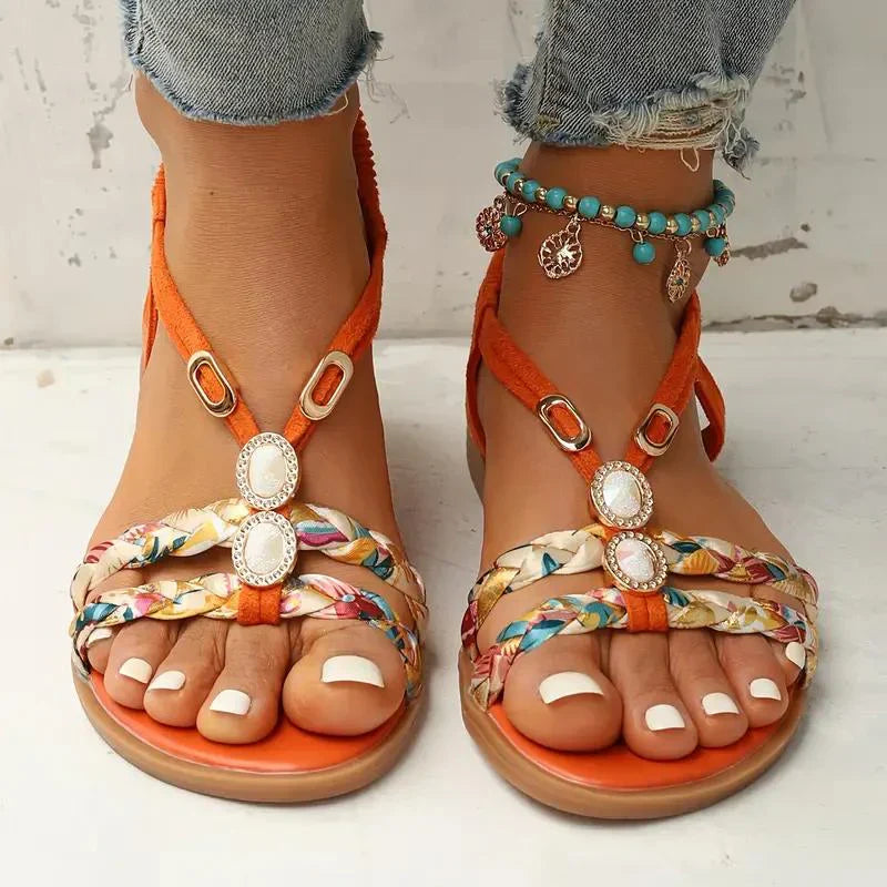 Boho Sandaler Dame Med Perler