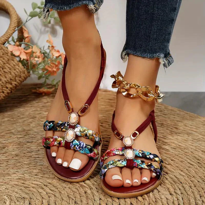 Boho Sandaler Dame Med Perler