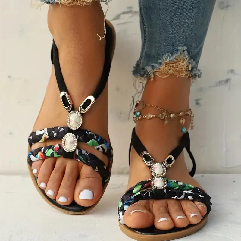 Boho Sandaler Dame Med Perler