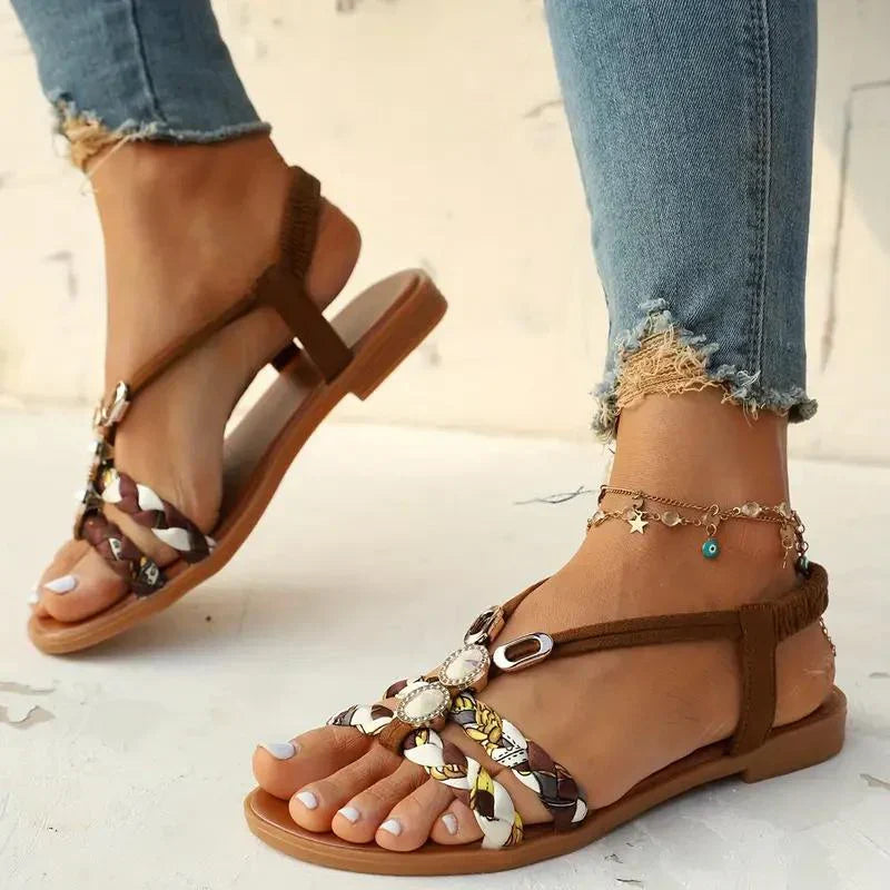 Boho Sandaler Dame Med Perler