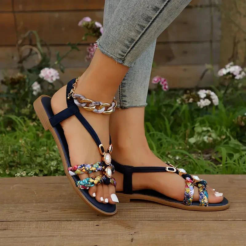 Boho Sandaler Dame Med Perler
