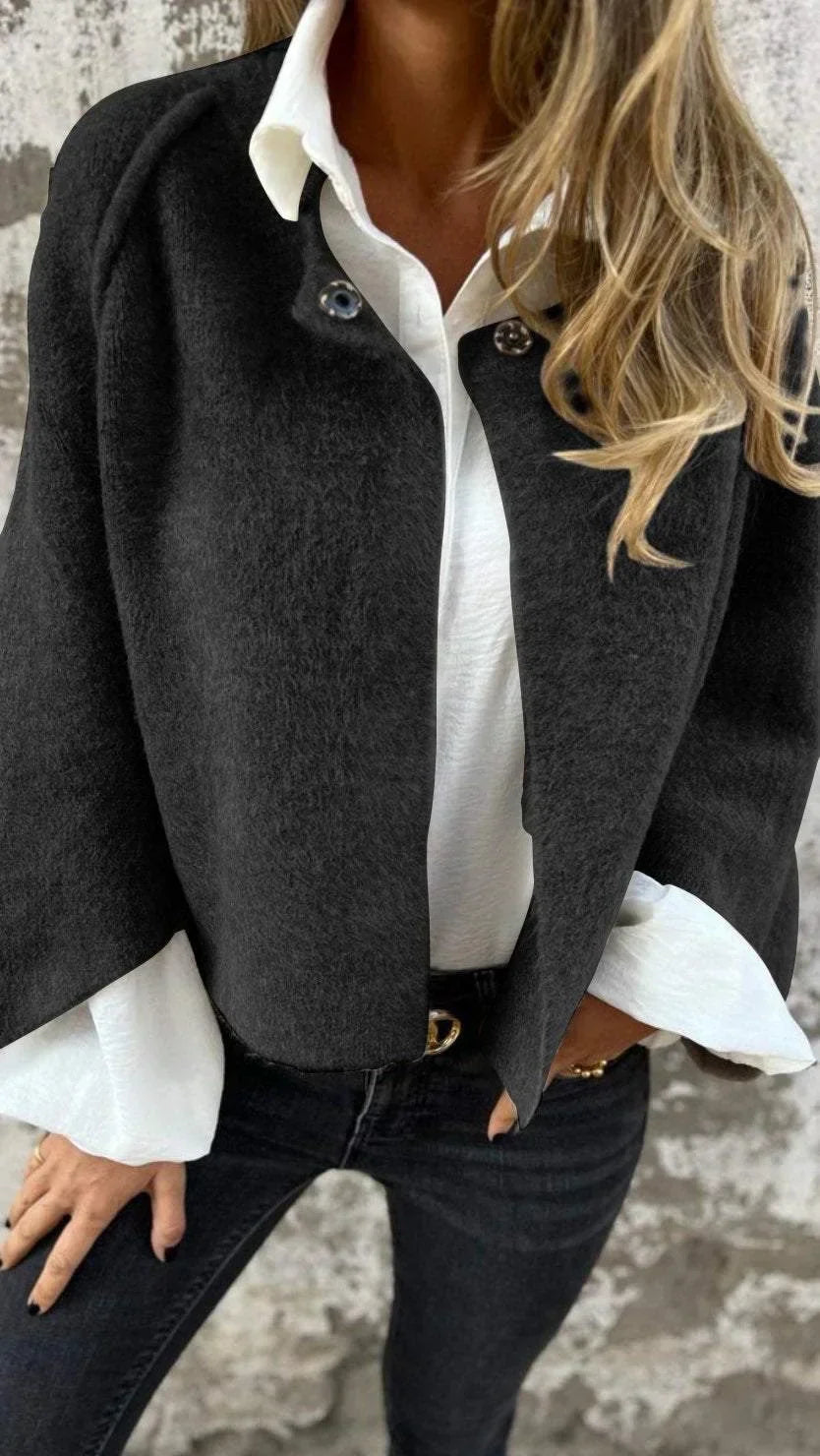 Elegant Kort Uldjakke Dame