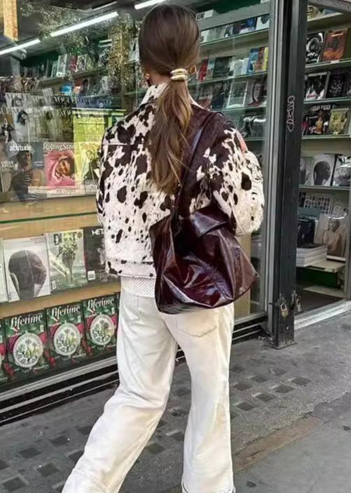 Kvinde Denimjakke – Ko-print med Dristig Stil