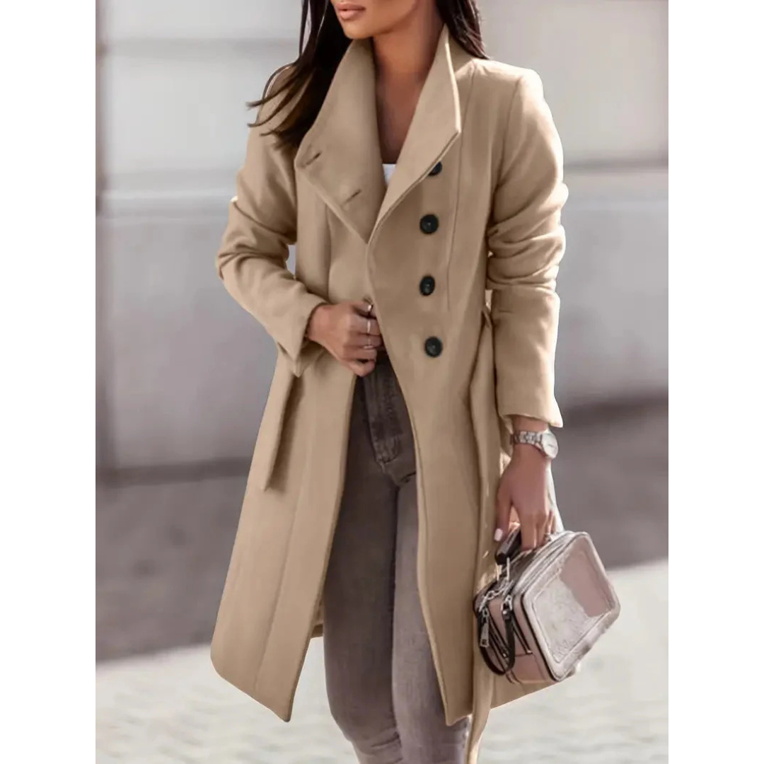 Lang Varm Trenchcoat til Kvinder