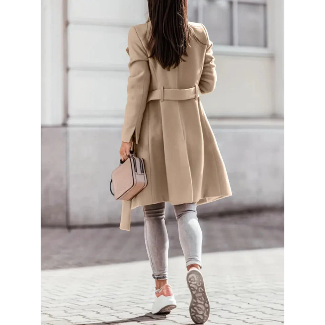 Lang Varm Trenchcoat til Kvinder