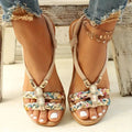 Boho Sandaler Dame Med Perler
