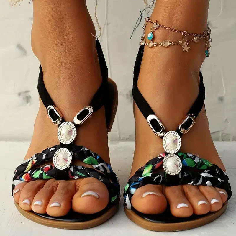 Boho Sandaler Dame Med Perler