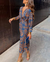 Boho wrap-kjole til kvinder med lange ærmer - ubesværet elegance