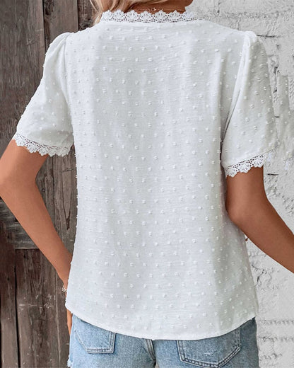 Elegant Hvid Bluse til Dames